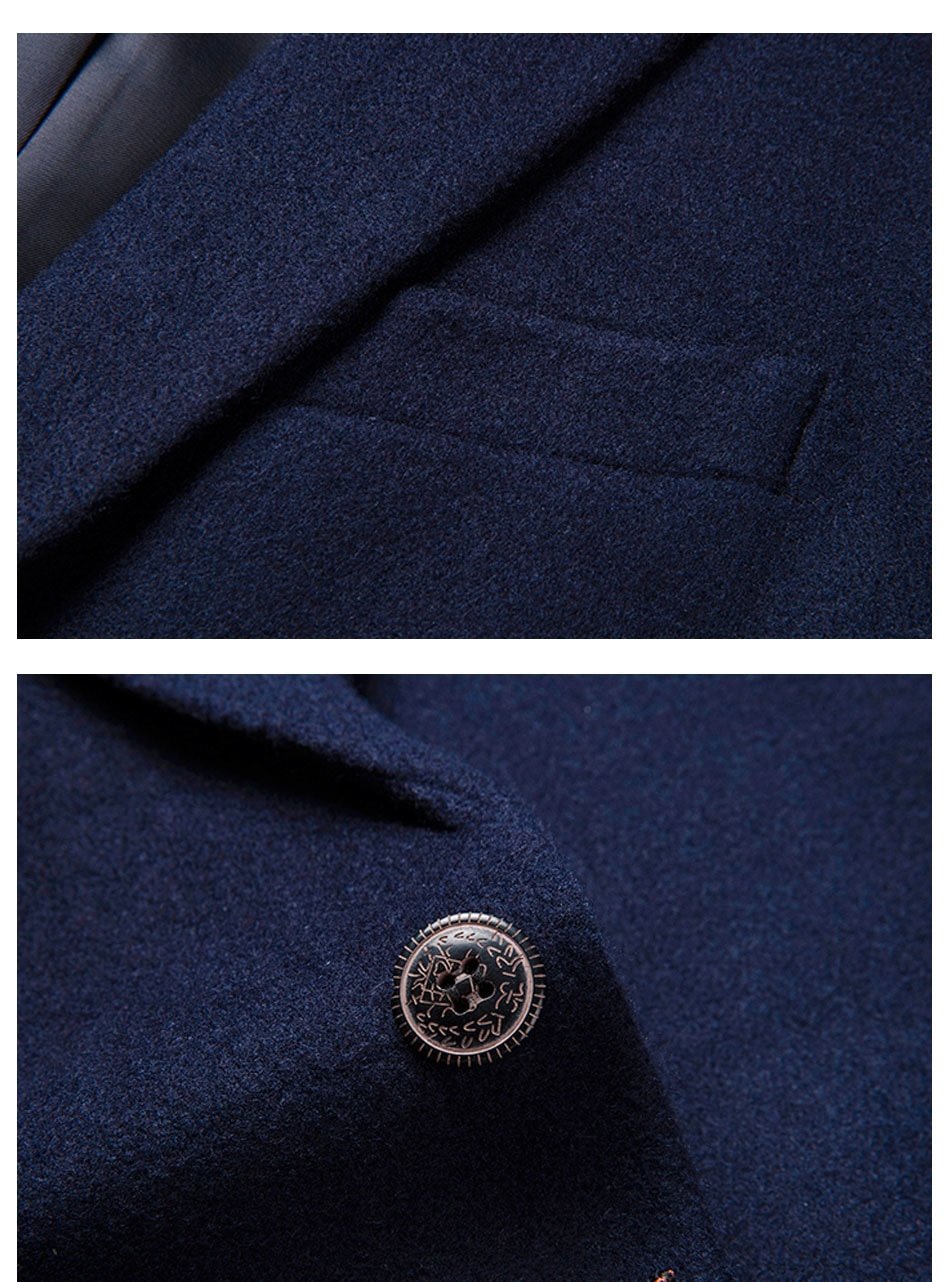 Men's Blue Blazer in Bee Embroidery