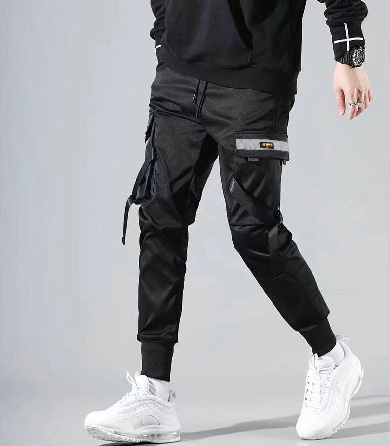 Multi-Pocket Elastic Waist Joggers