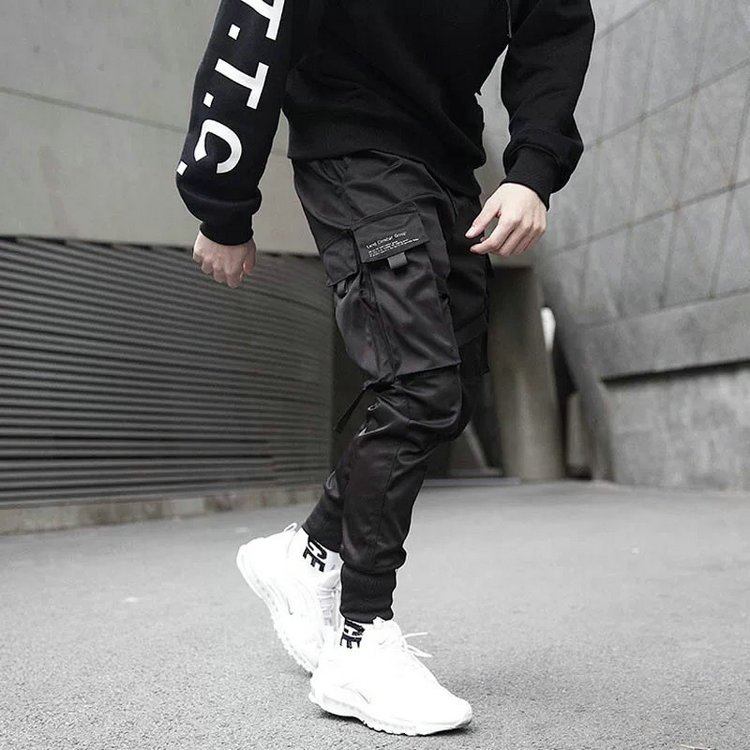 Multi-Pocket Elastic Waist Joggers