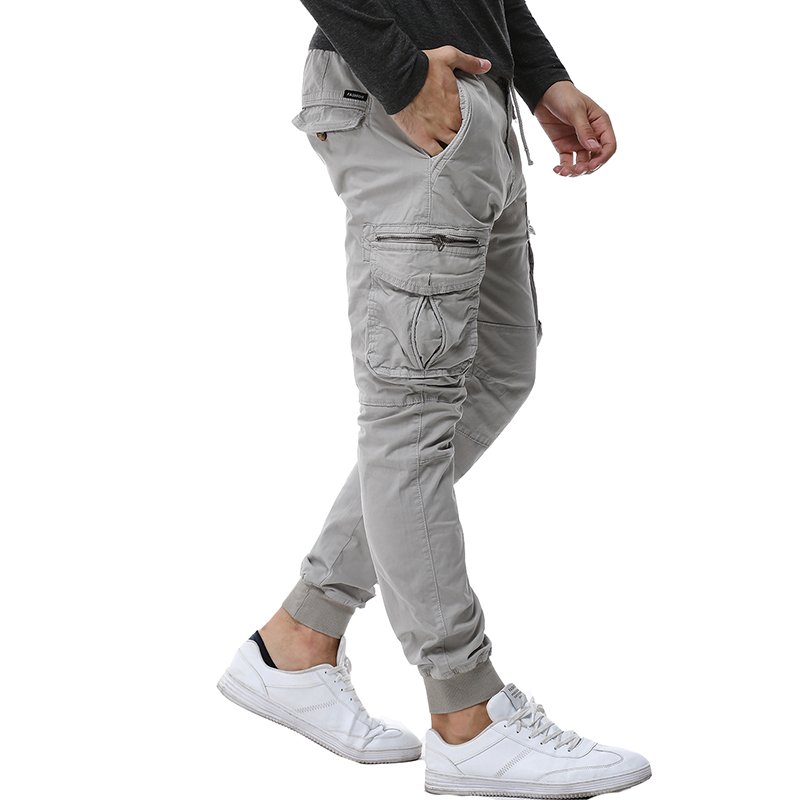 Buy Peter England Men Khaki Solid Casual Cargo Pants online