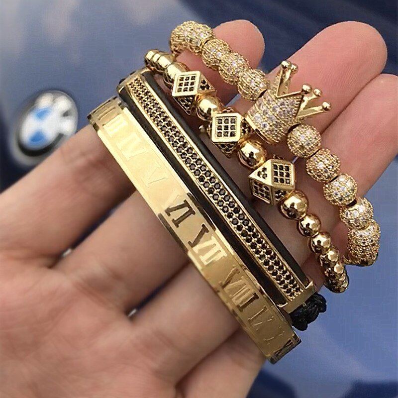 Men's Crown Decorated Bracelet